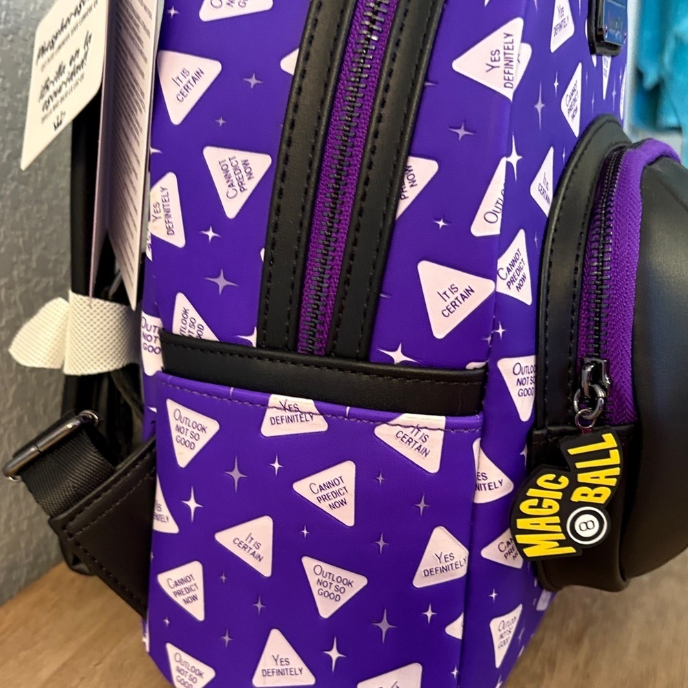 Loungefly Purple and Black Magic 8-Ball Backpack - Picture 6 of 12